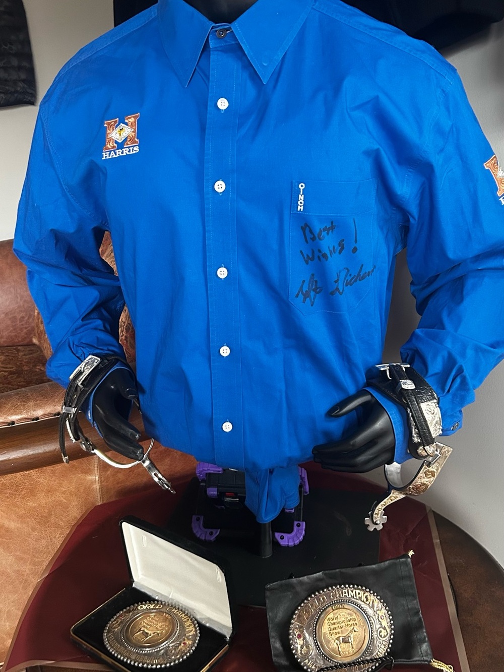 Authentic 2025 Taft Dickerson CINCH HARRIS  Verified Autographed Show Shirt